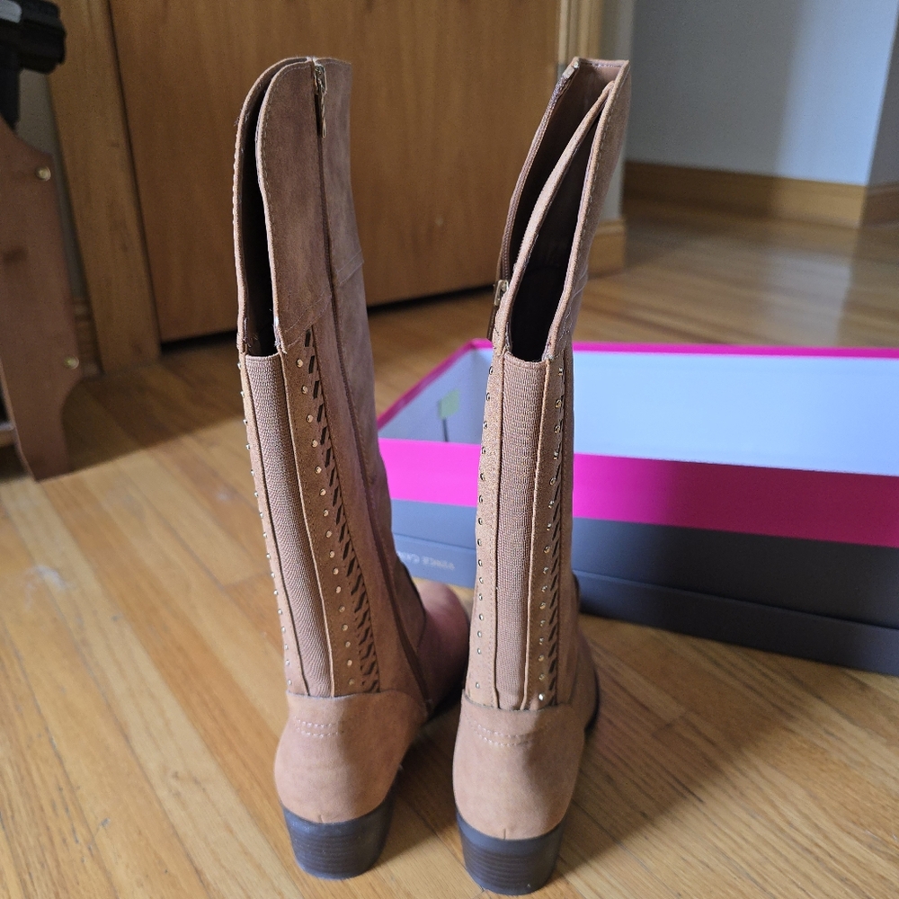 Vince Camuto Girls Size 4M - Walnut Tan Brown Suede Boots - Picture 8 of 11